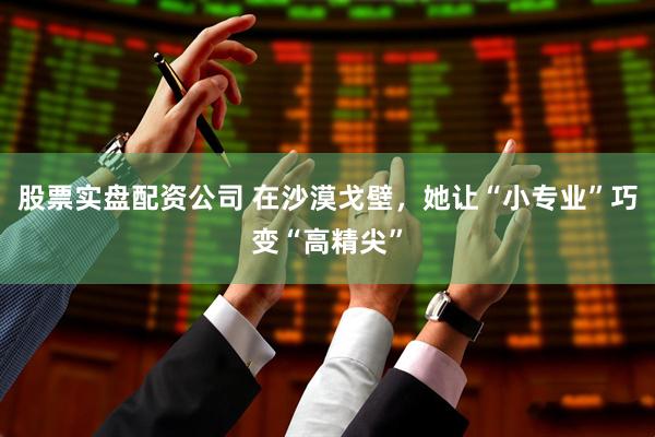 股票实盘配资公司 在沙漠戈壁，她让“小专业”巧变“高精尖”