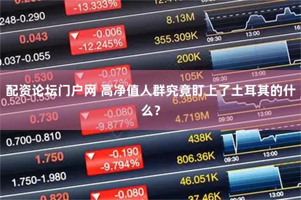 配资论坛门户网 高净值人群究竟盯上了土耳其的什么？